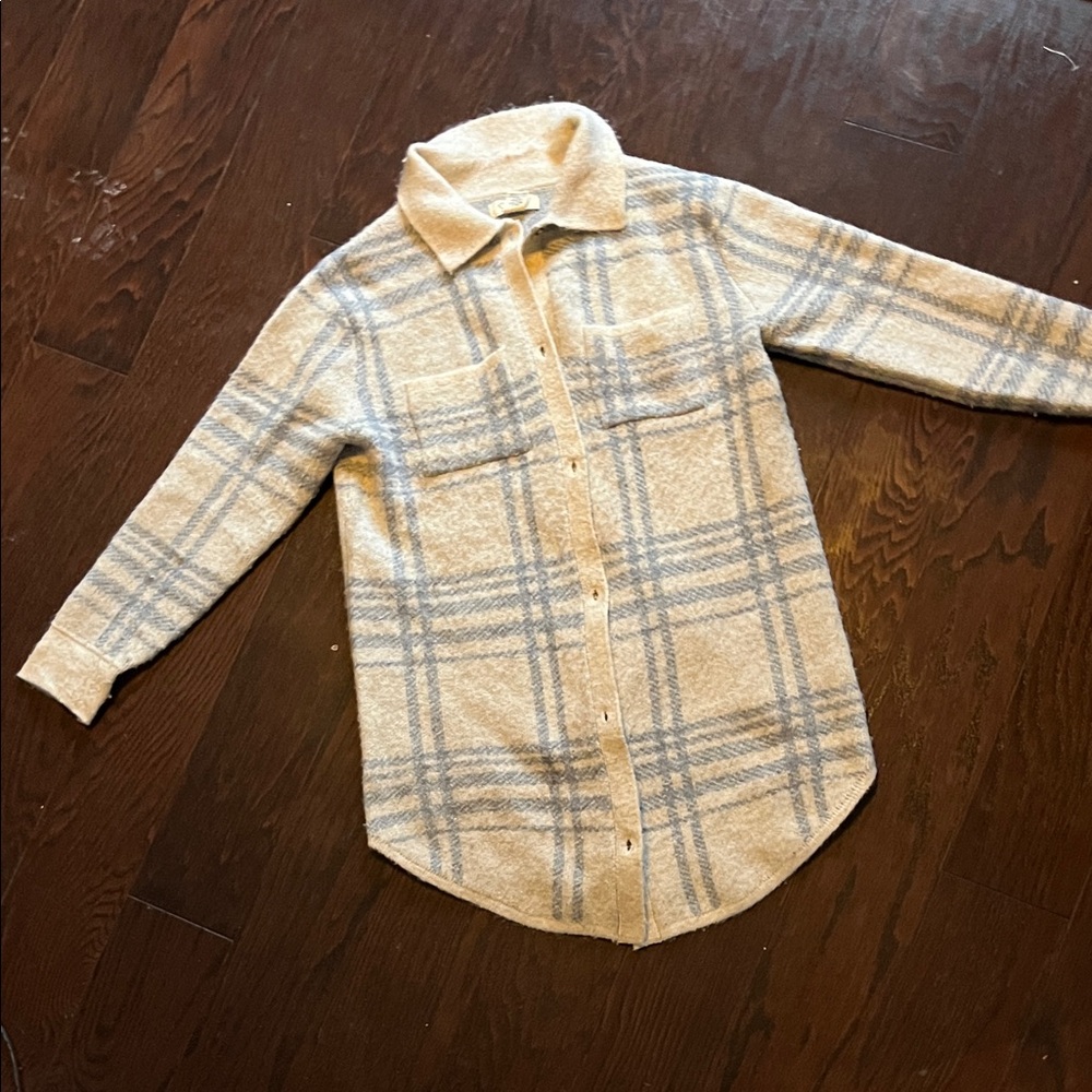 Plaid Button-Up sweater